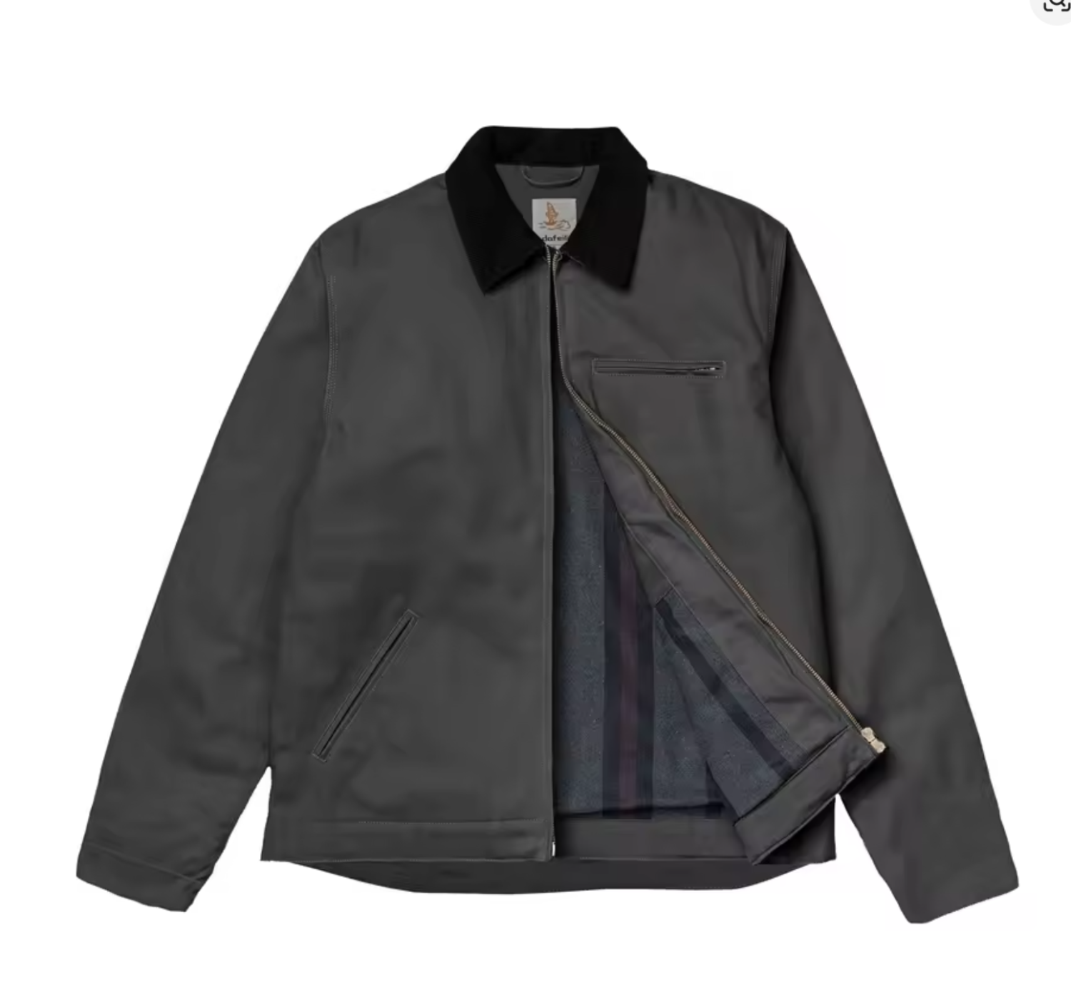 Winter ct103828 Blanket Lined Vintage Washed Coat Warm Outdoor Fur Duck Detroit Track Black Work Wear Canvas Jacket For Men j97