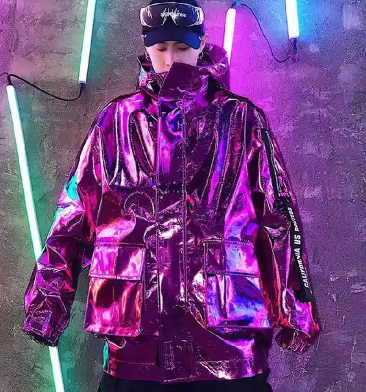American Fashion Trend Workwear Jacket Men's Korean Version 2025 New Spring Ribbon Couple Coat Hiphop Leather Jacket Aesthetic