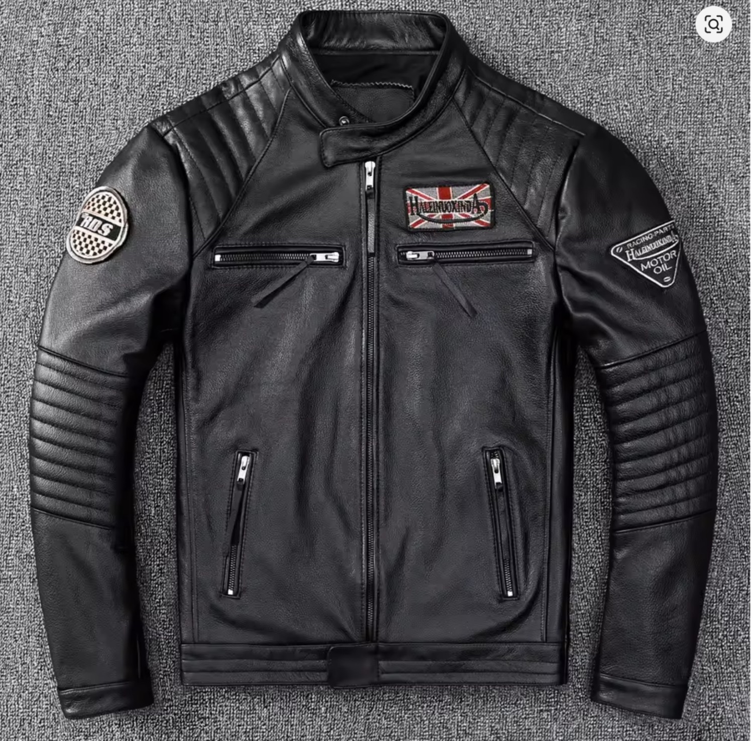 Mens Leather Jacket Autumn Men Clothing Handsome Motorcycle Jackets Two Colors Short Coats Kurtka Męska Skórzana Slim
