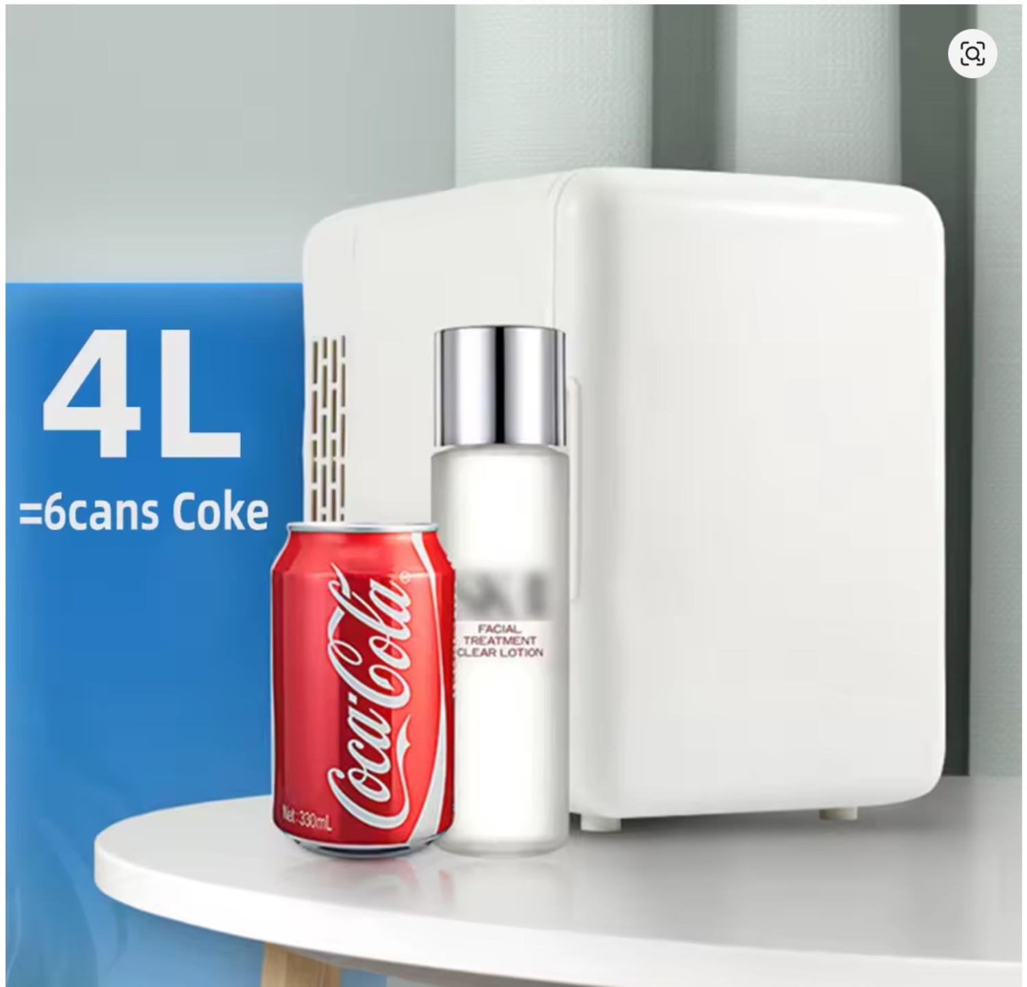 Mini Refrigerator Home Multifunction Portable Beauty Refrigerator Face Fridge Fridge 4L Desktop Cosmetics Refrigerators CarHome